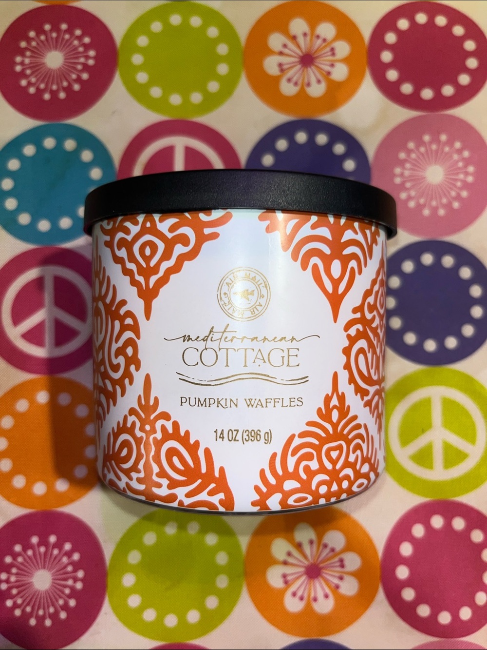 Pumpkin Waffles Scented Candle - Orange & Black